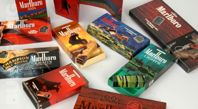 bumerang kutu, philip morris, marlboro, tanıtım kutusu, lansman kutusu, silindir kutu, yuvarlak kutu, taslama kutu, hediye kutusu